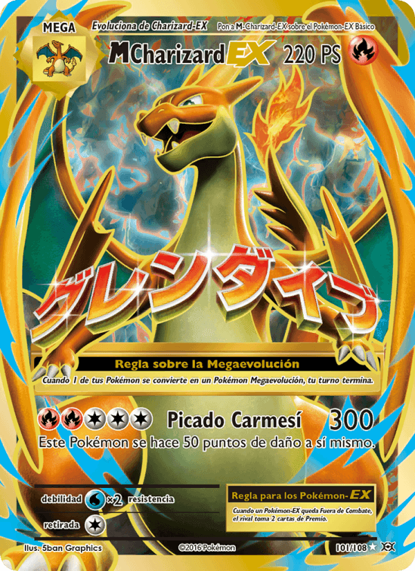 M-Charizard EX, carta 101 de Evoluciones