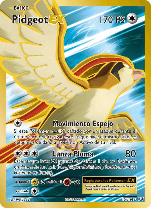 Pidgeot EX, carta 104 de Evoluciones