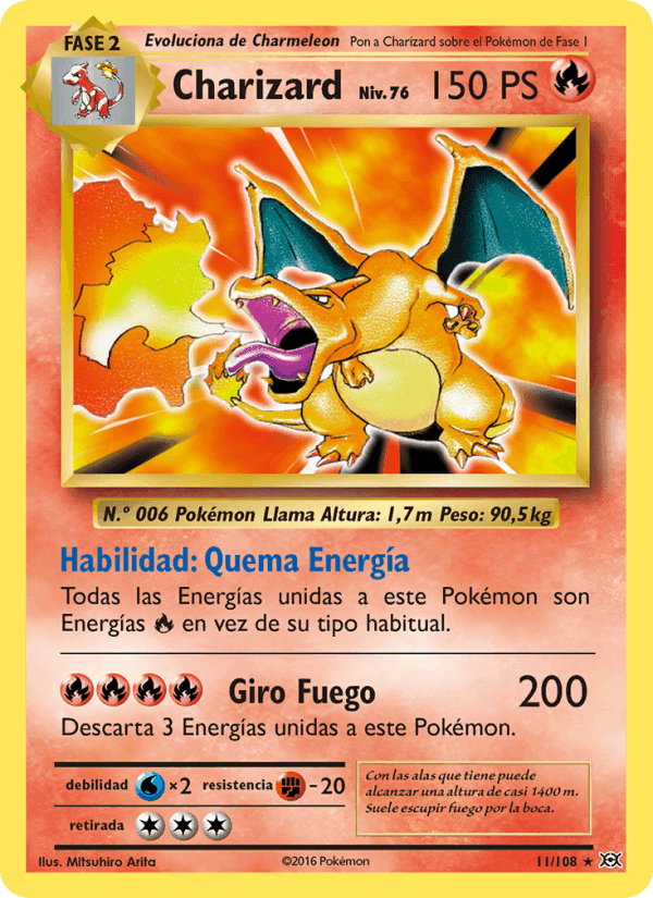 Charizard, carte 11 de Evoluciones