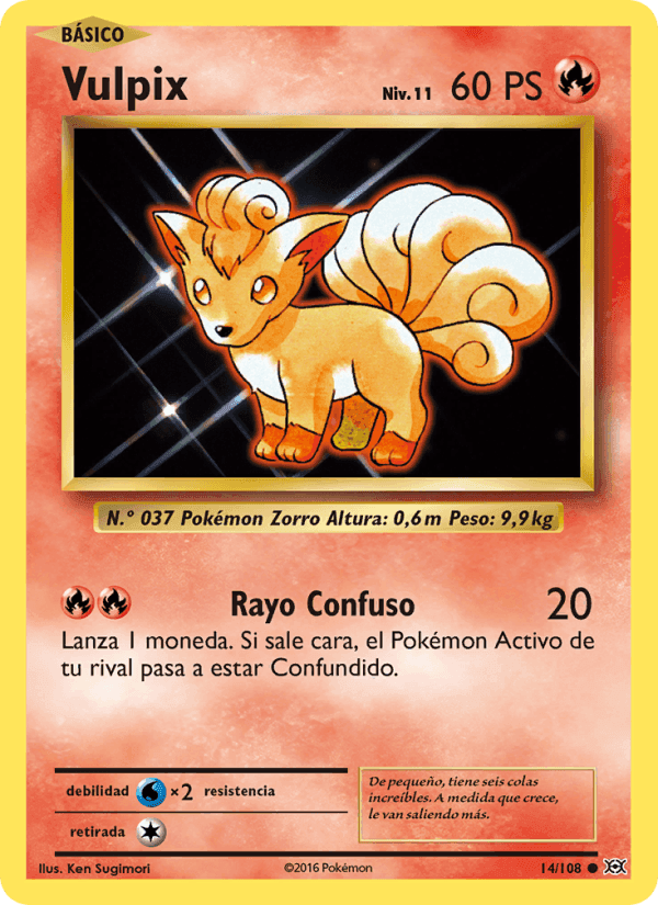 Vulpix, carte 14 de Evoluciones