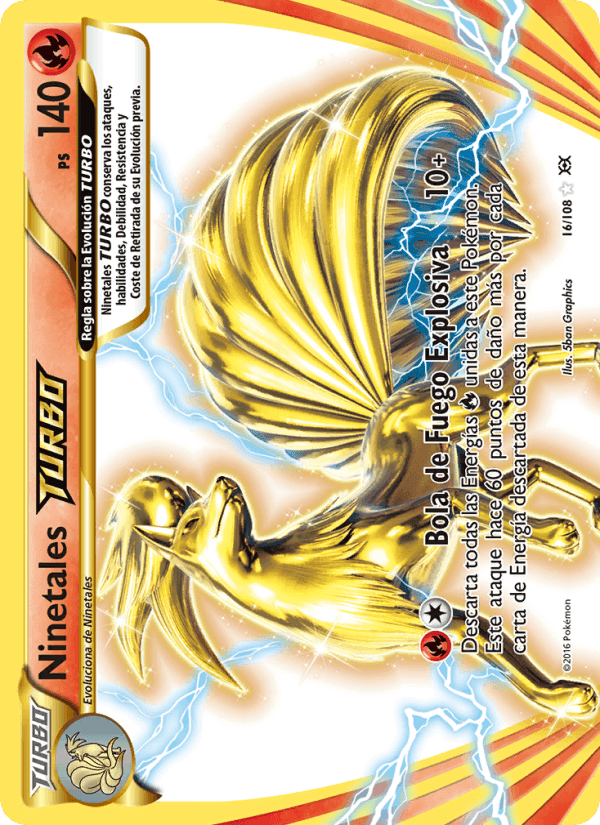 Ninetales TURBO, carta 16 de Evoluciones