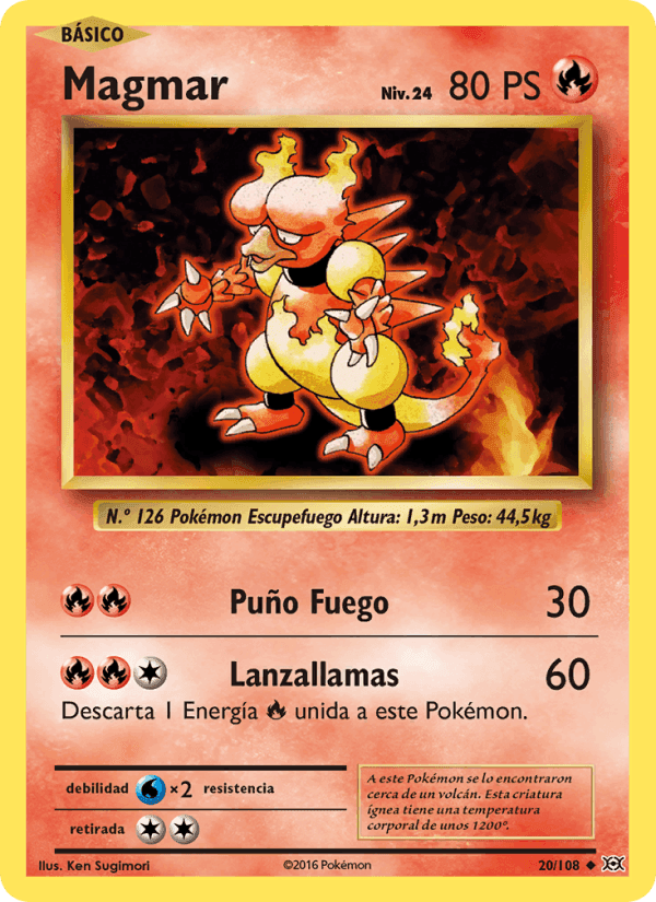 Magmar, carta 20 de Evoluciones