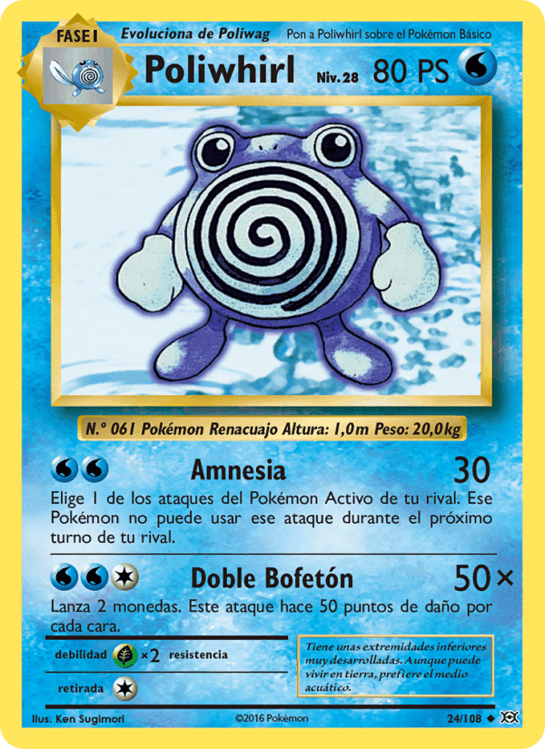 Poliwhirl, carta 24 de Evoluciones