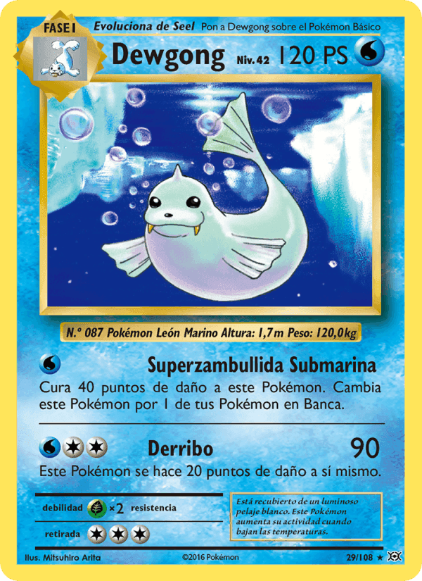 Dewgong, carte 29 de Evoluciones