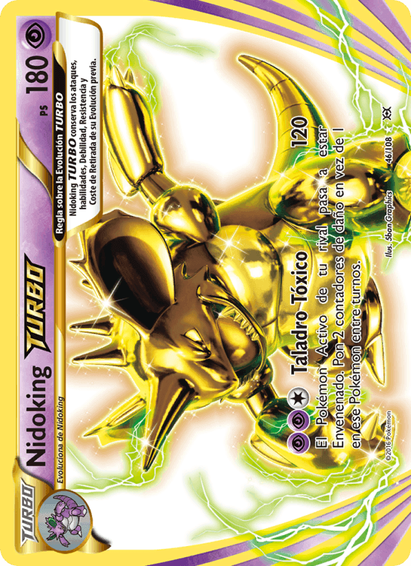 Nidoking TURBO, carte 46 de Evoluciones