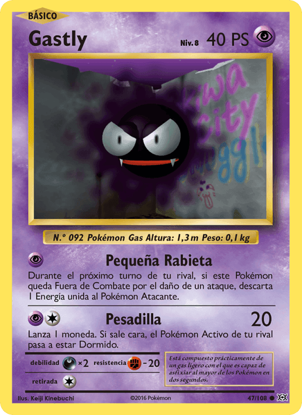 Gastly, carta 47 de Evoluciones