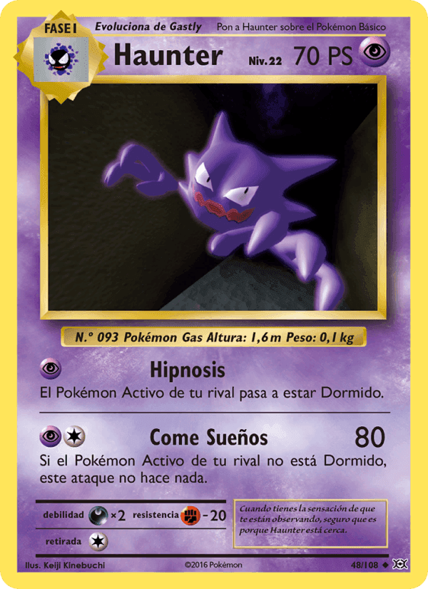 Haunter, carte 48 de Evoluciones