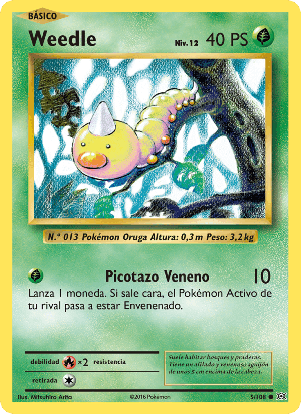 Weedle, carte 5 de Evoluciones
