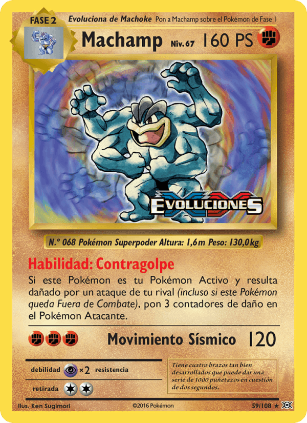 Machamp, carta 59 de Evoluciones
