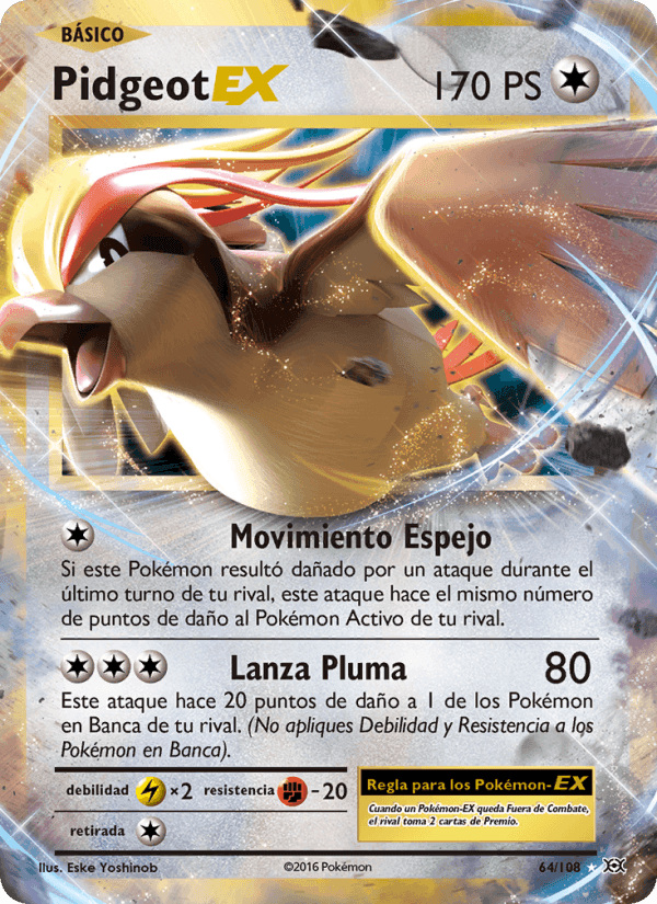 Pidgeot EX, carta 64 di Evoluciones