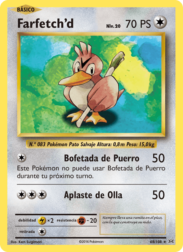 Farfetch'd, card 68 from Evoluciones