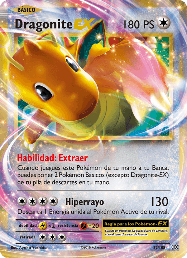 Dragonite EX, carta 72 di Evoluciones