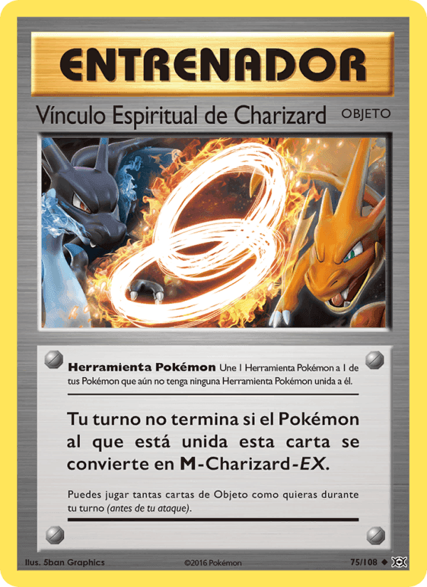 Vínculo Espiritual de Charizard, carta 75 di Evoluciones