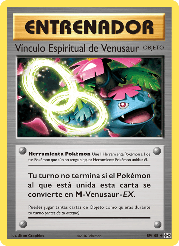 Vínculo Espiritual de Venusaur, card 89 from Evoluciones