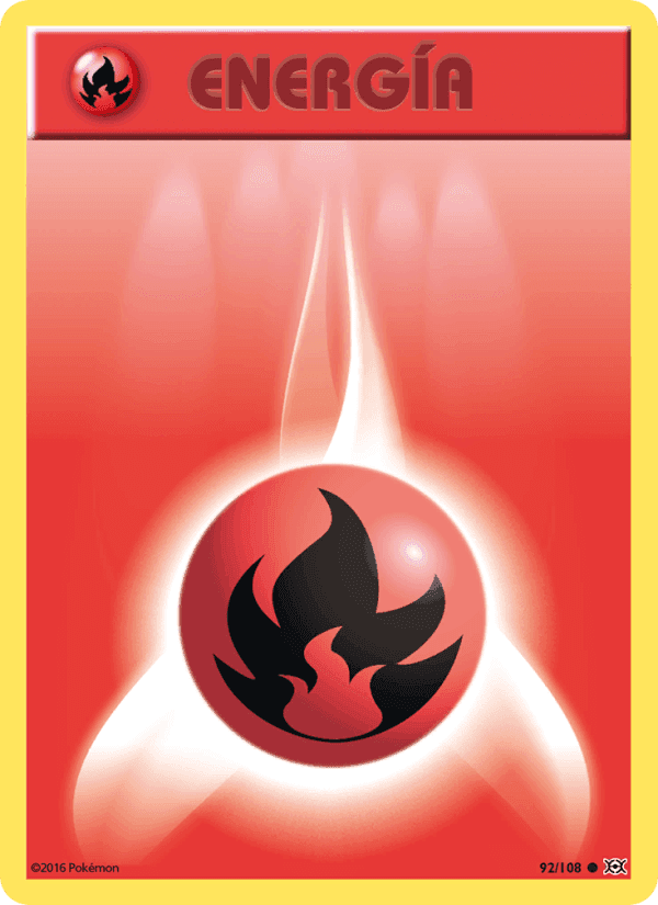 Energía Fuego, carta 92 di Evoluciones