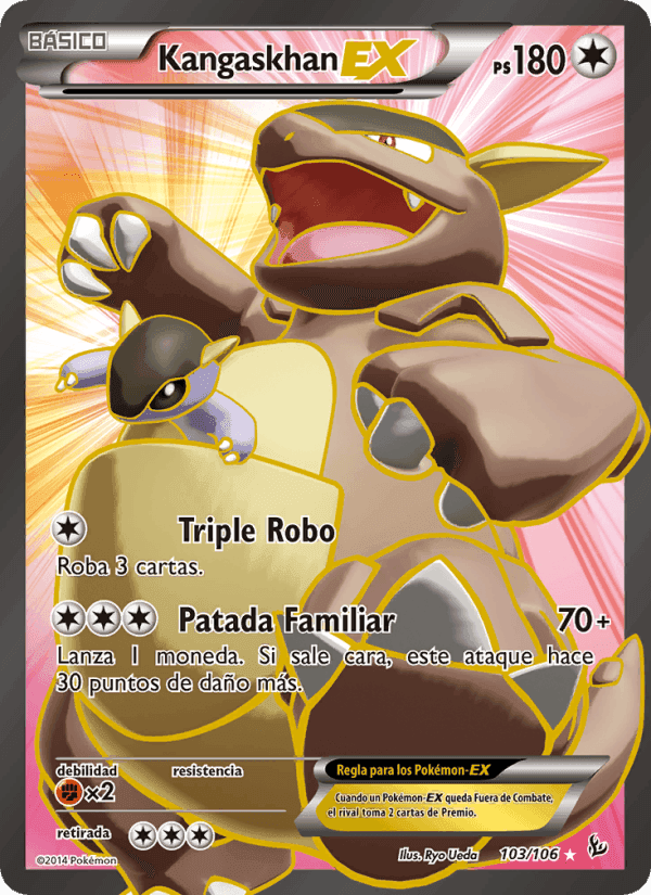 Kangaskhan EX, carta 103 di Destellos de Fuego