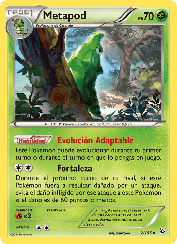 Metapod, carta 2 di Destellos de Fuego