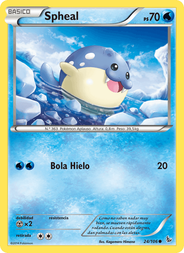 Spheal, carta 24 de Destellos de Fuego