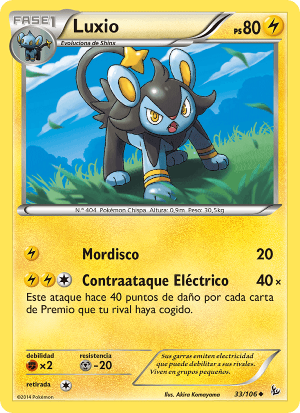 Luxio, carta 33 de Destellos de Fuego