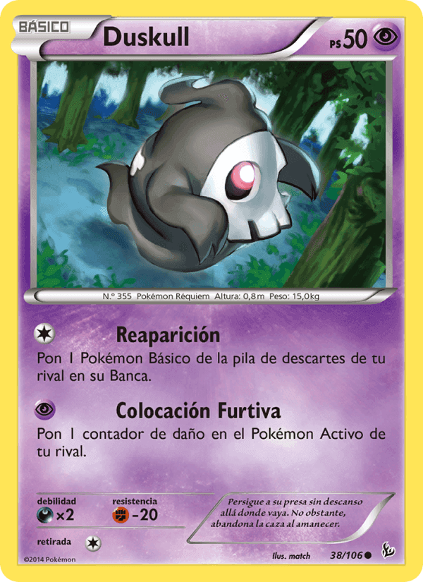 Duskull, carta 38 di Destellos de Fuego