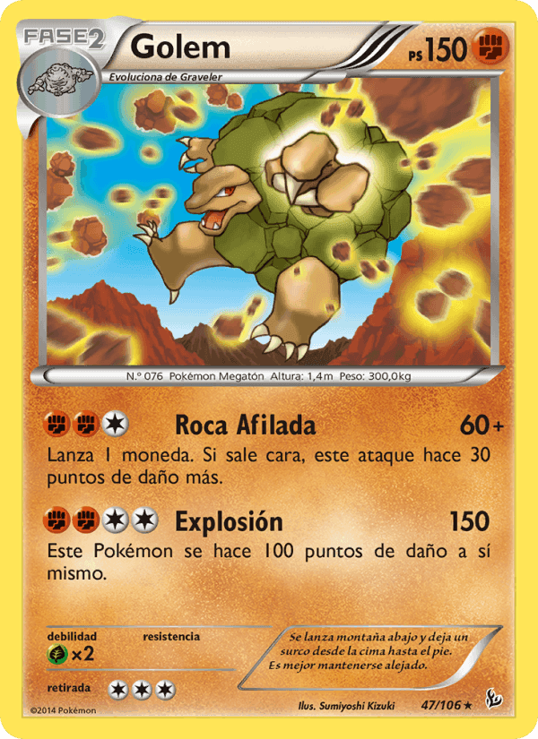 Golem, carte 47 de Destellos de Fuego