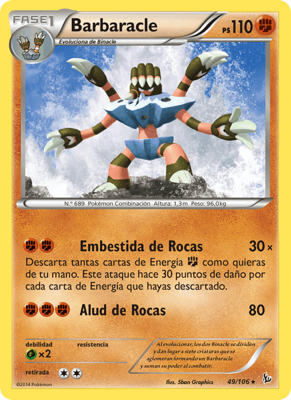 Barbaracle, carta 49 di Destellos de Fuego