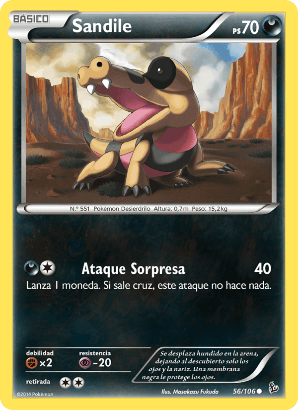 Sandile, carta 56 di Destellos de Fuego