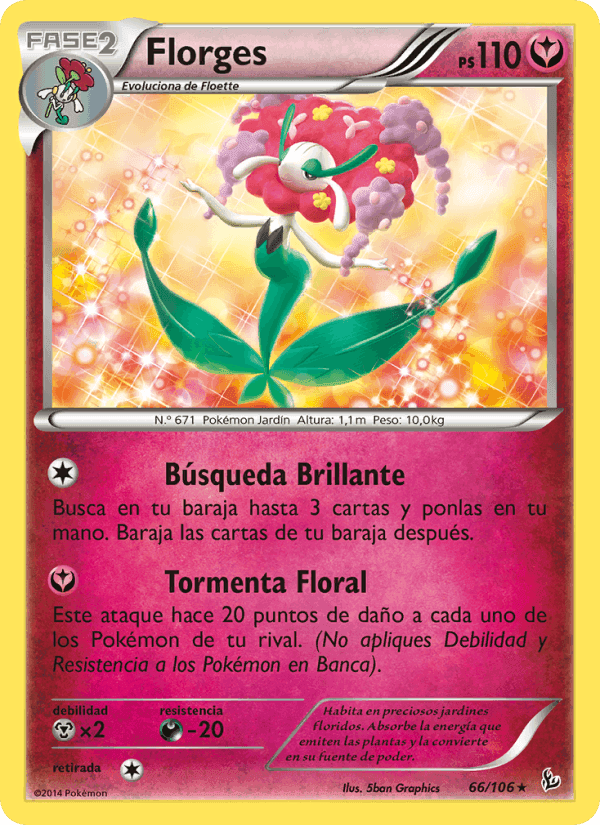 Florges, card 66 from Destellos de Fuego