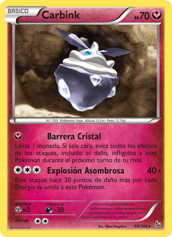 Carbink, carta 68 de Destellos de Fuego