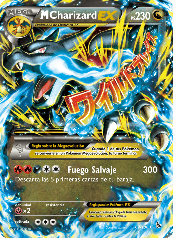 M-Charizard EX, carta 69 de Destellos de Fuego