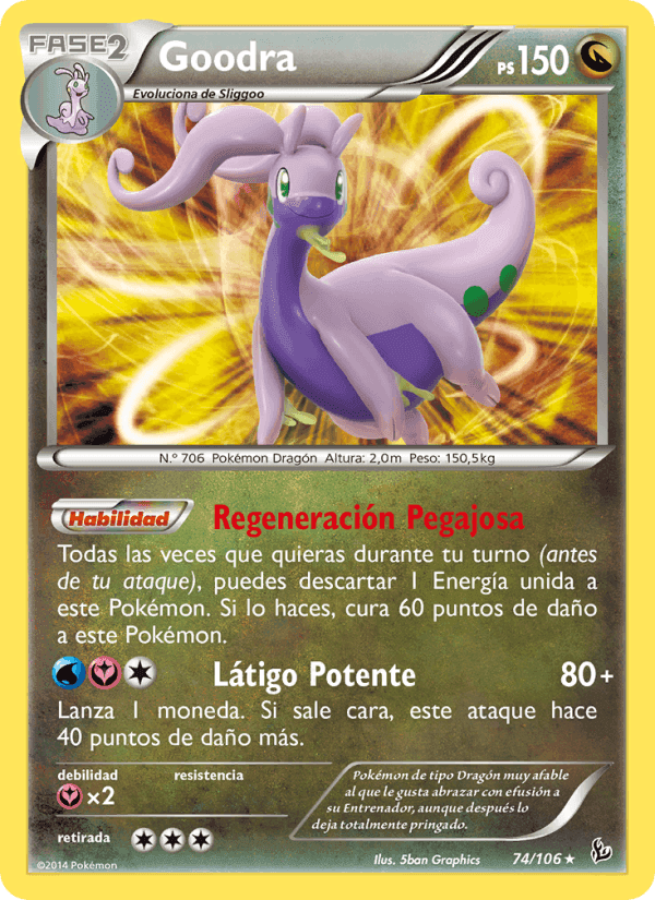 Goodra, carta 74 de Destellos de Fuego