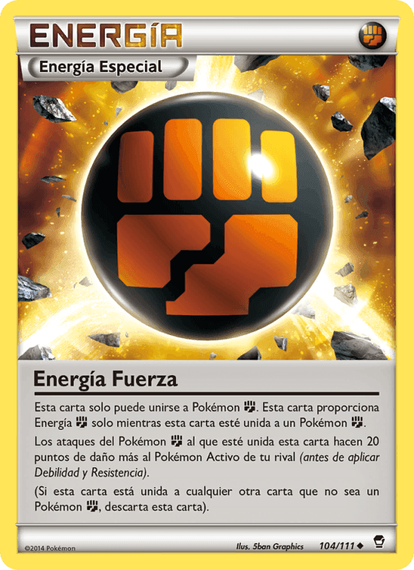 Energía Fuerza, carta 104 de Puños Furiosos