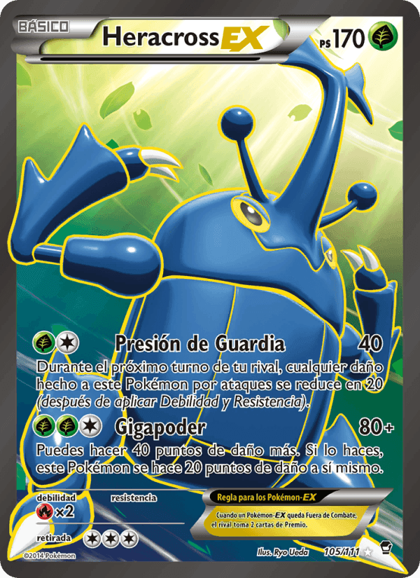 Heracross EX, carta 105 de Puños Furiosos