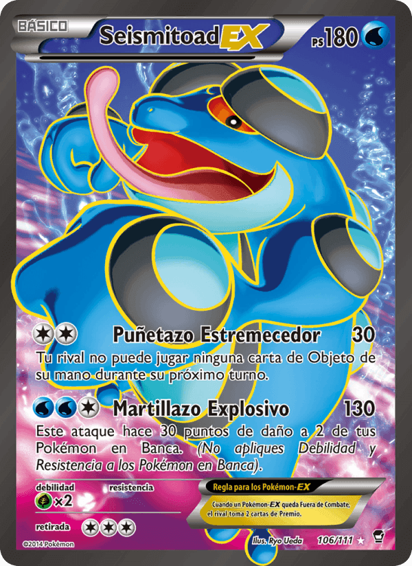 Seismitoad EX, carta 106 de Puños Furiosos