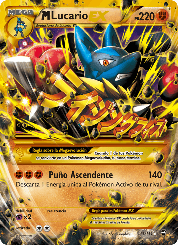 M-Lucario EX, carta 113 de Puños Furiosos