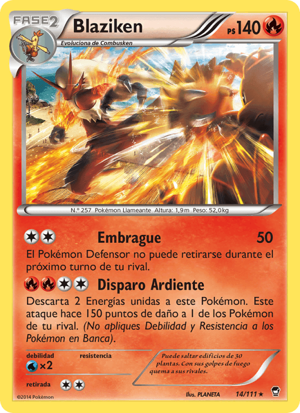 Blaziken, carta 14 de Puños Furiosos