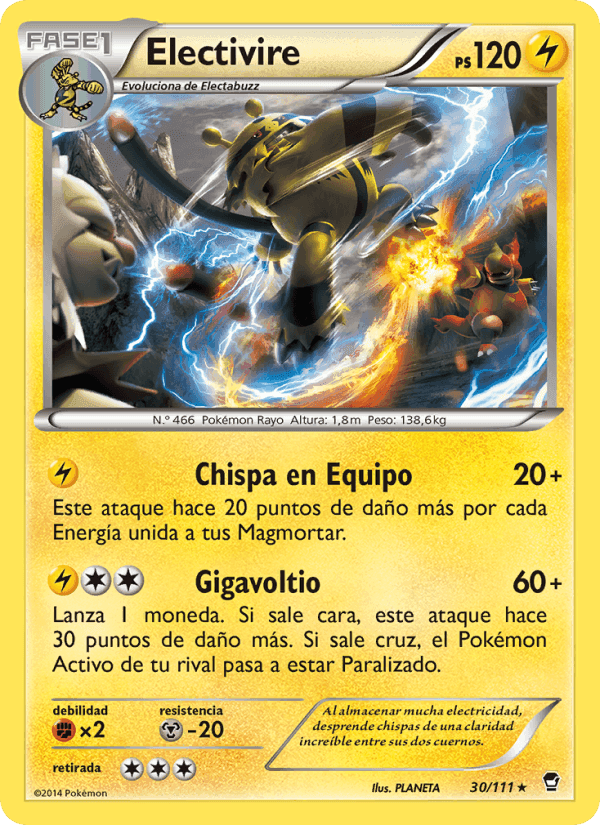 Electivire, carta 30 di Puños Furiosos