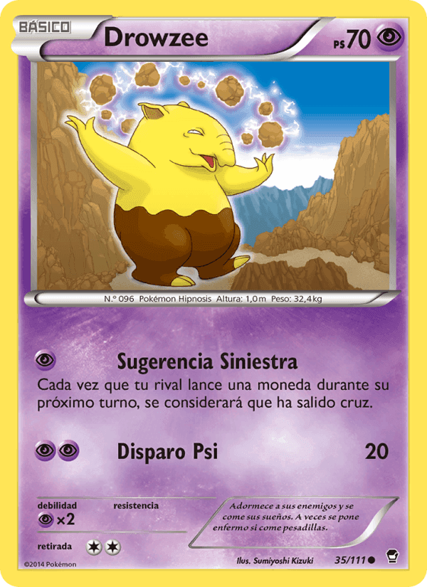 Drowzee, carte 35 de Puños Furiosos