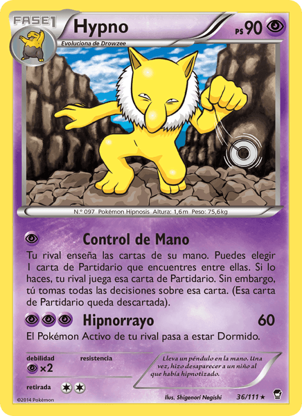 Hypno, carta 36 de Puños Furiosos