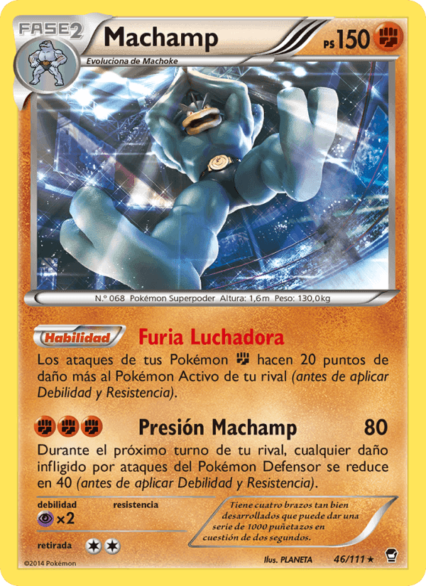 Machamp, carta 46 de Puños Furiosos