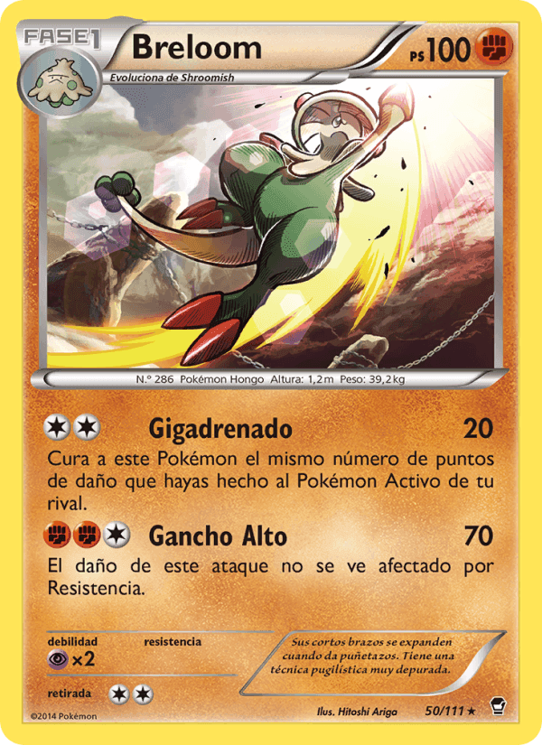 Breloom, carta 50 di Puños Furiosos