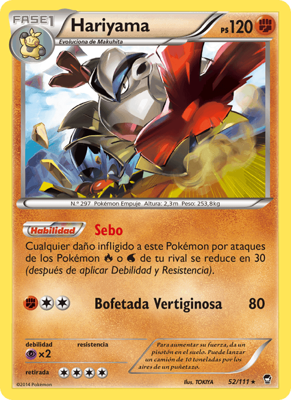 Hariyama, carta 52 di Puños Furiosos