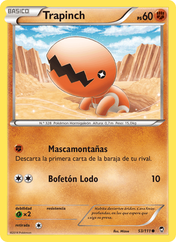 Trapinch, carte 53 de Puños Furiosos