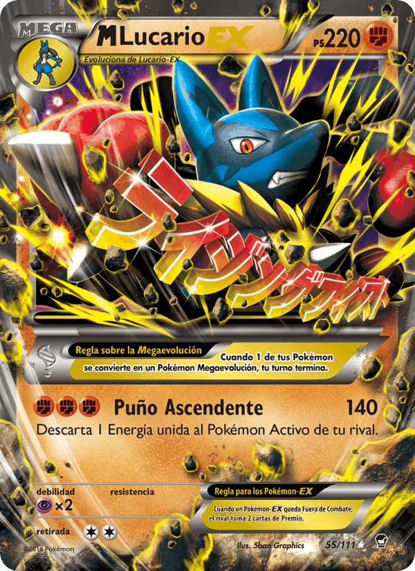 M-Lucario EX, carta 55 de Puños Furiosos