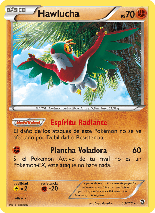 Hawlucha, carta 63 de Puños Furiosos