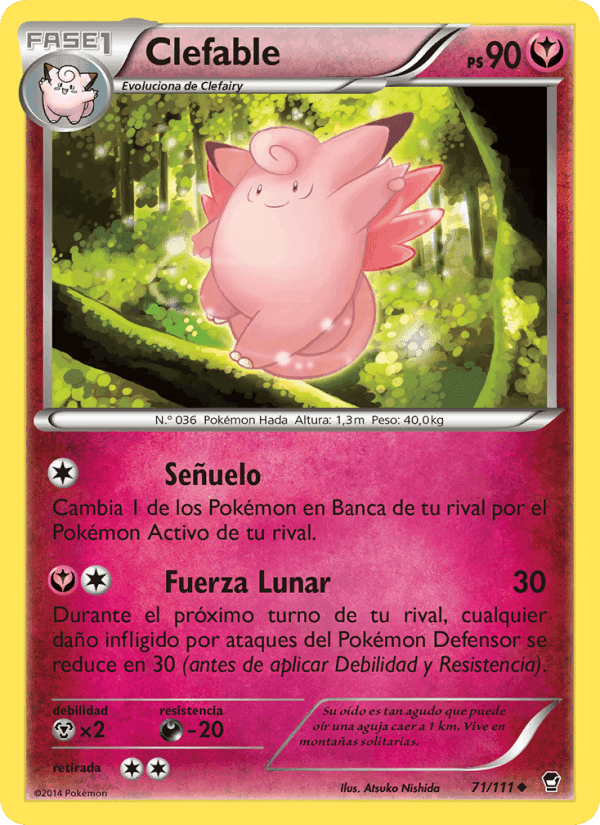 Clefable, card 71 from Puños Furiosos