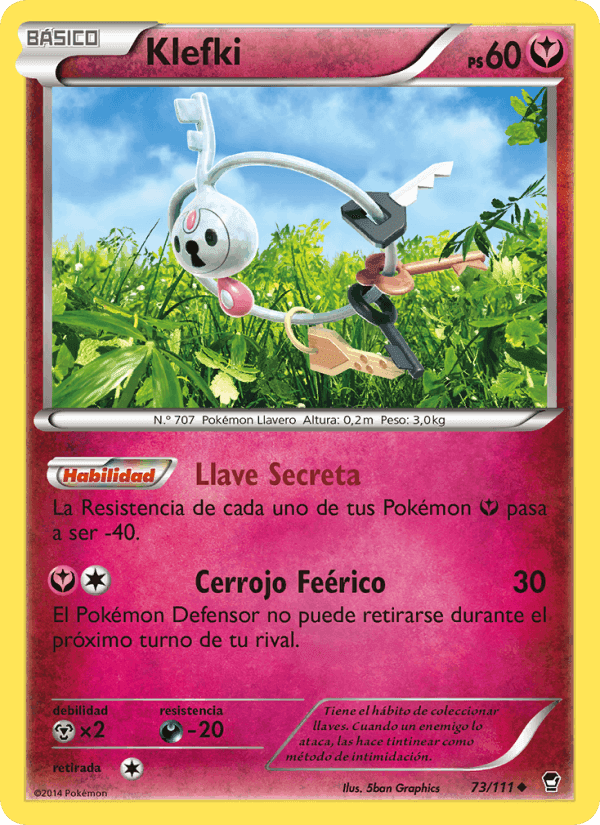 Klefki, carta 73 de Puños Furiosos