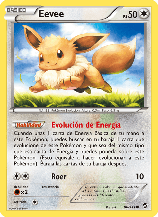 Eevee, carta 80 de Puños Furiosos