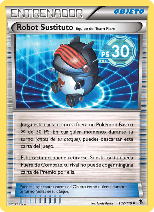 Robot Sustituto Equipo del Team Flare, carta 102 di Fuerzas Fantasmales