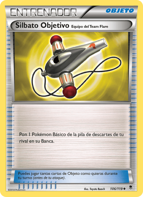 Silbato Objetivo Equipo del Team Flare, carta 106 de Fuerzas Fantasmales